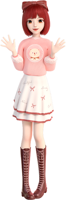 Du Xiaoxiao in the pink outfit